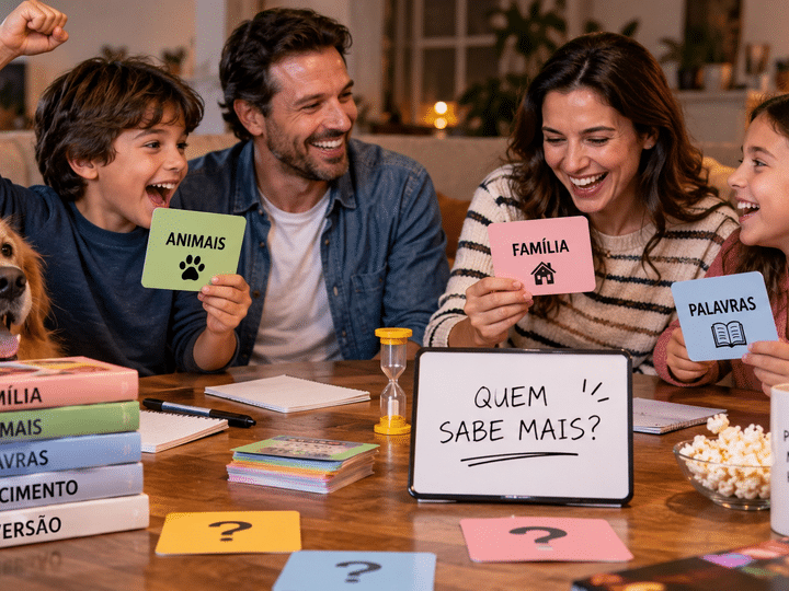 Como montar um jogo de perguntas sobre família, animais e palavras